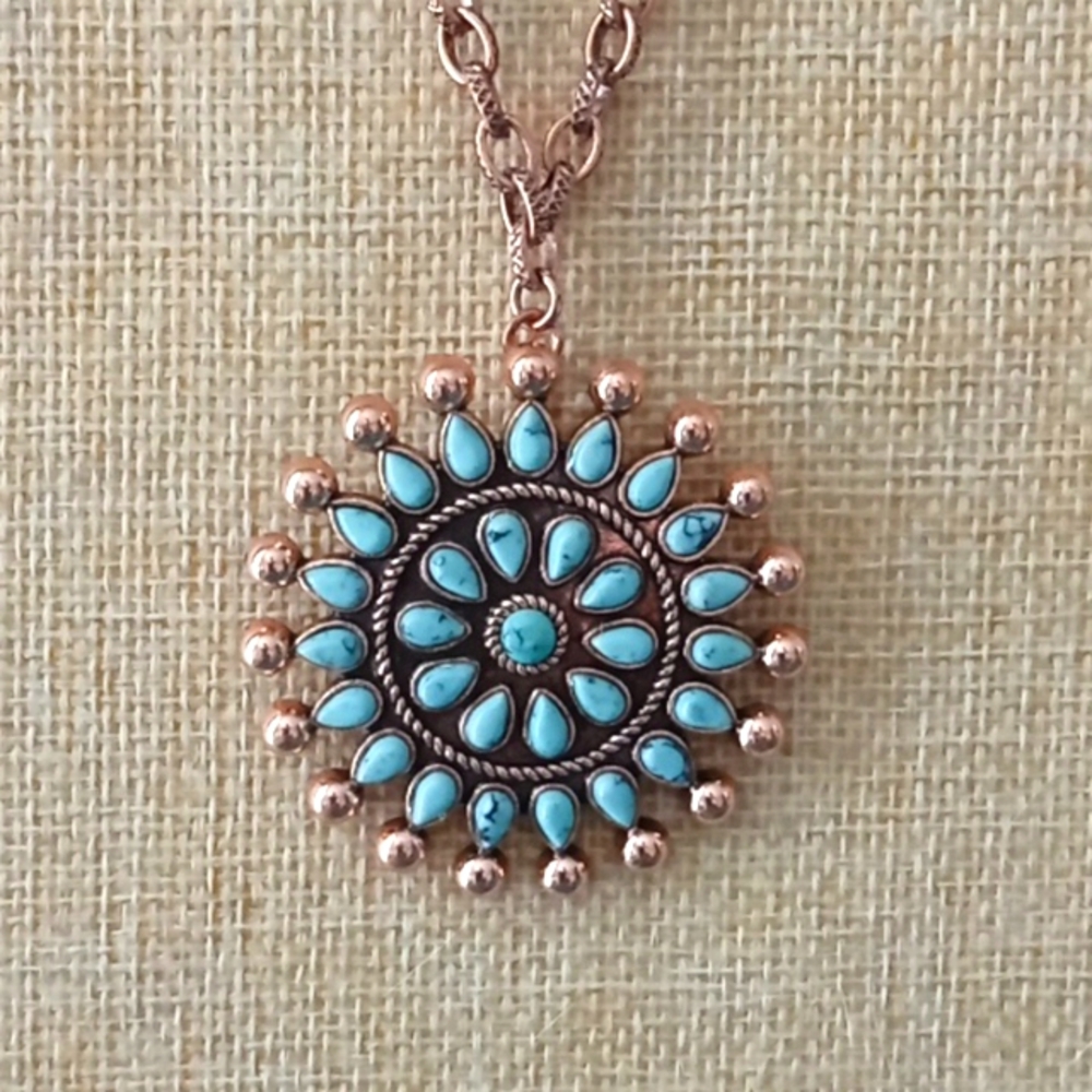 New Copper Turquoise Necklace
